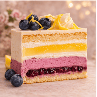 tort jagodowy, tort cytrynowy, delikatny tort odświeżający, tort owocowy