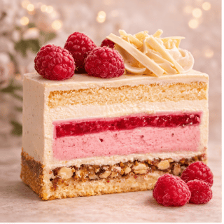 Tort malinowy, owocowy, malinowa chmurka